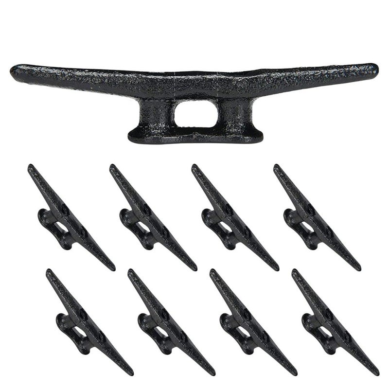 Simplified Living 6" Boat Dock Cleats: Electrophoretic Coated Black Boat Dock Cleats 4 Pack - Image 1